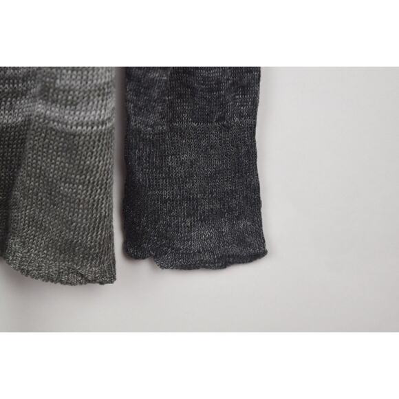 Eileen Fisher Womens Sweater Open Knit Linen Gray Striped Long Sleeve Sz Medium - Picture 11 of 16